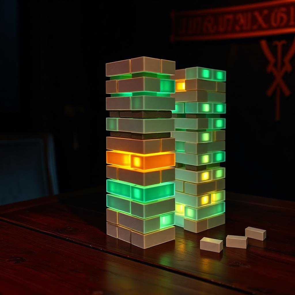 Jenga géant lumineux — Jeu viking en plein air chez Valhalla World