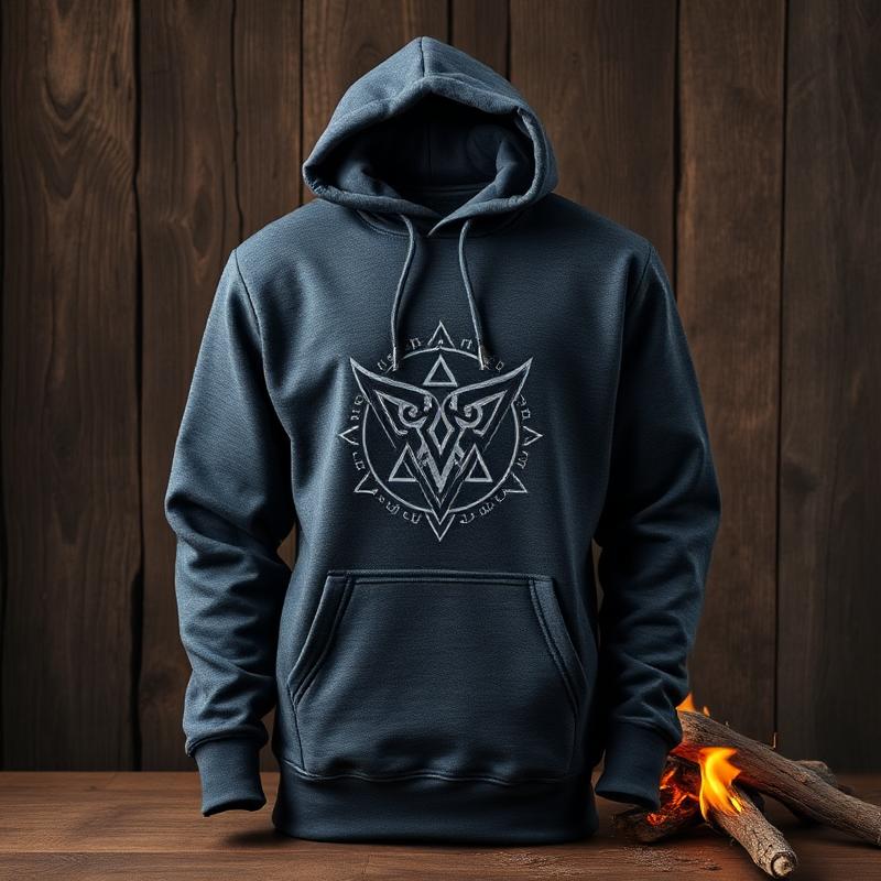 Cagoule viking avec la rune Valhalla brodée
