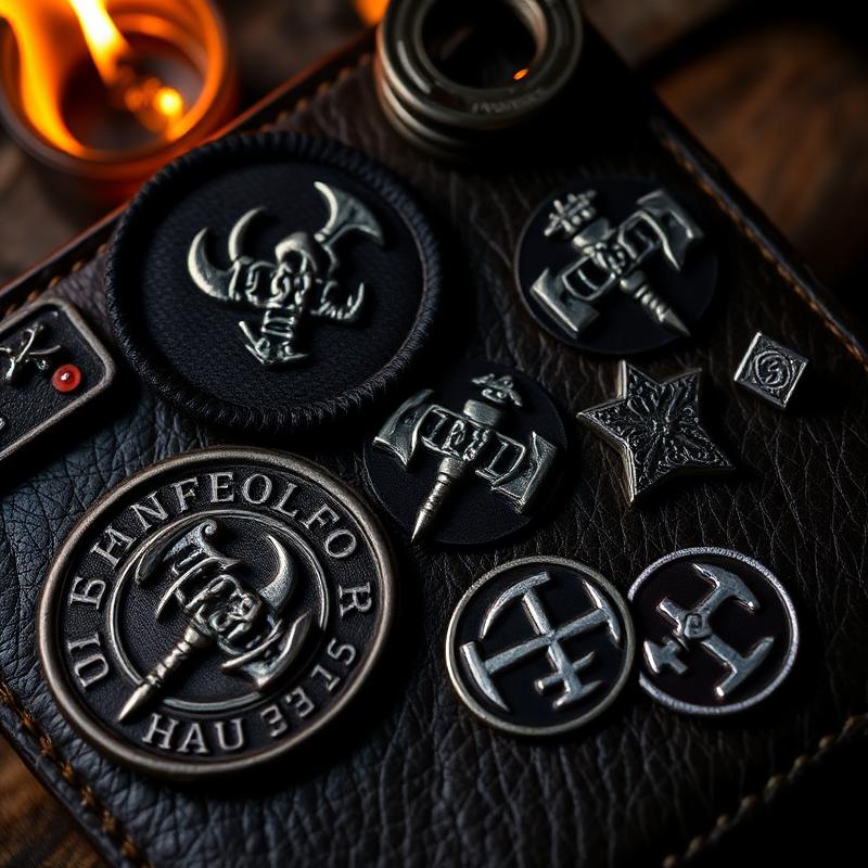 Écussons vikings et pin's émaillés ornés de motifs runiques