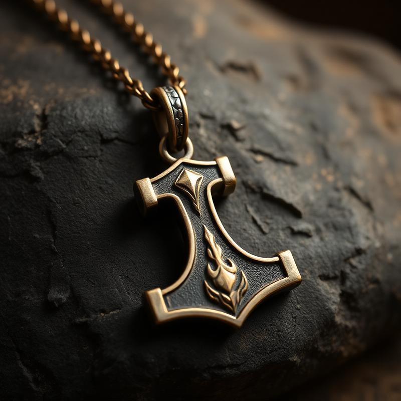Collier avec pendentif Mjölnir en bronze
